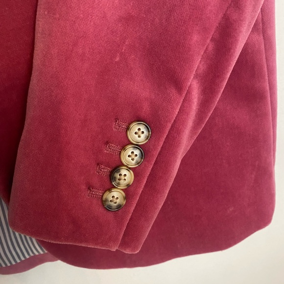 J. Crew Pink Parke Velvet Blazer - Picture 3 of 6